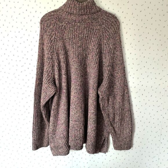 J Jill Sweater Womens 3X Multicolor Marled Pullover Turtleneck Relaxed Cozy - Picture 2 of 15